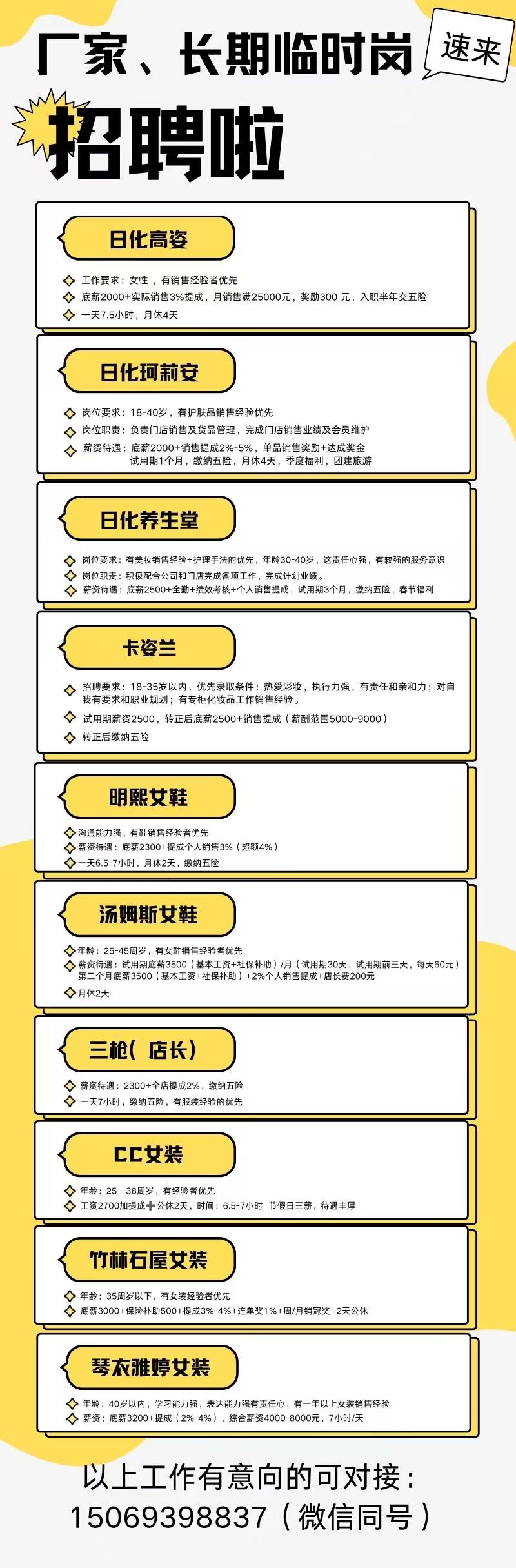 周村信誉楼厂家招聘信息合集[1]